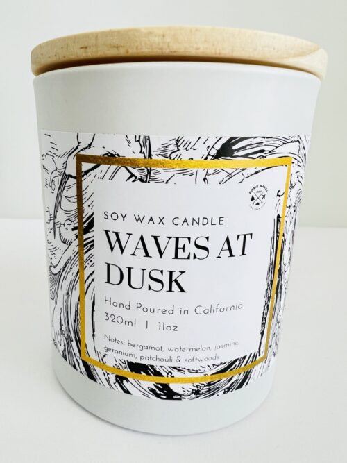 Waves at dusk soy wax candle